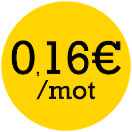 0.16€/mot